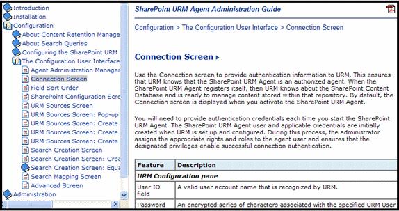 Introduction Figure 1-5 Context-Sensitive Help Page PDF File The Oracle Universal Records Management Adapter for SharePoint Administration Guide is also available as a PDF file.