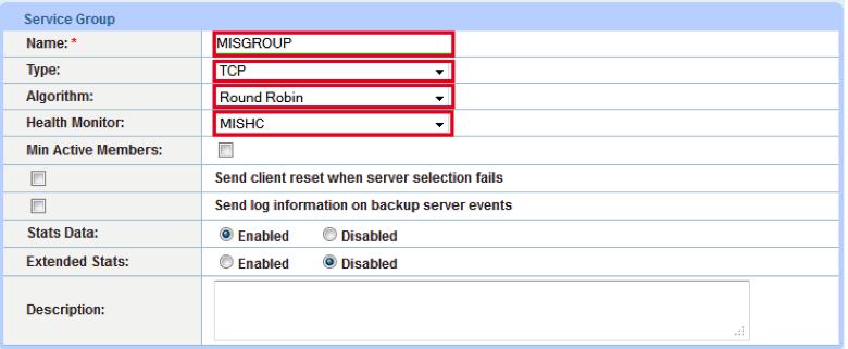 10 Service Group Configuration Follow the procedure below to configure a service group. 1.