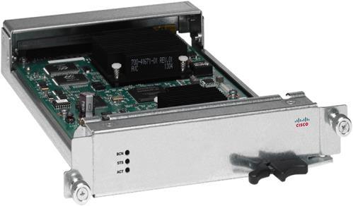 The supervisor engine has a serial console port (RJ-45) and a 10/100/1000 Ethernet management port (RJ-45) for out-of-band management. Two USB 2.