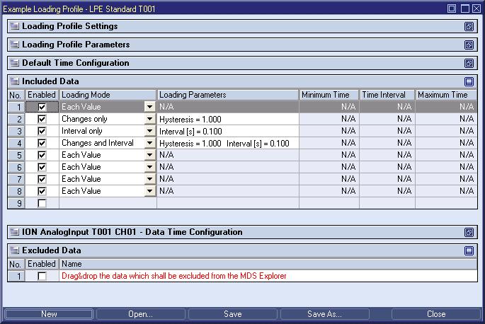 X-Tools - User Manual - 07 - Storage System 2.3.3 LPE Standard T001 2.3.3.1 Overview The LPE Standard T001 is used in order to visualize, create and edit Loading Profiles of type Standard T001.