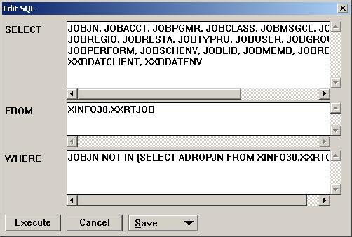 Use the SQL menu button in the "JCL Job Statements" display to get the SQL.