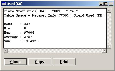 Volumes Statistics Files As shown in the previous examples, the volume and file information can be linked to information in other tables, for example: How much space is required by jobs that are