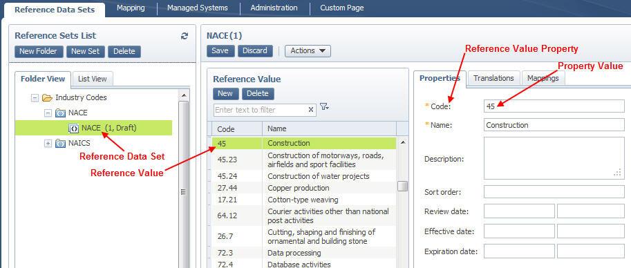 Reference data set versions Reference data sets support versions. Versions are used to provide a structured approval process for changes to reference data before those changes become active.