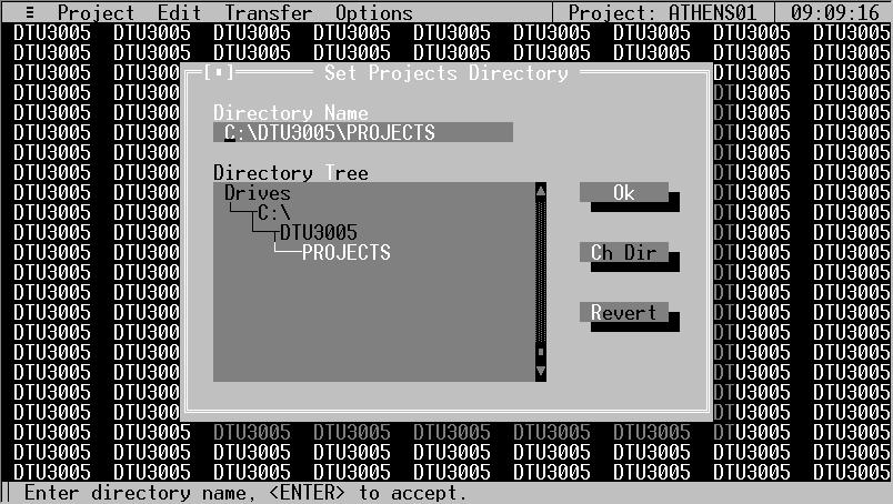 8 Setting Options 2. The current directory path is shown in the Directory Name field, and a graphical representation of the directory path is shown in the Directory Tree field.