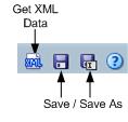 The toolbar, shown in Figure 1 2, provides the following functions: Figure 1 2 Toolbar of Data Model Editor Get XML Output Launches the XML output page to run the data model definition and view or