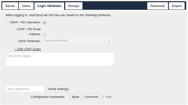 Group Filter By default, no LDAP groups will be available in owncloud. The settings in the group filter tab determine which groups will be available in owncloud.