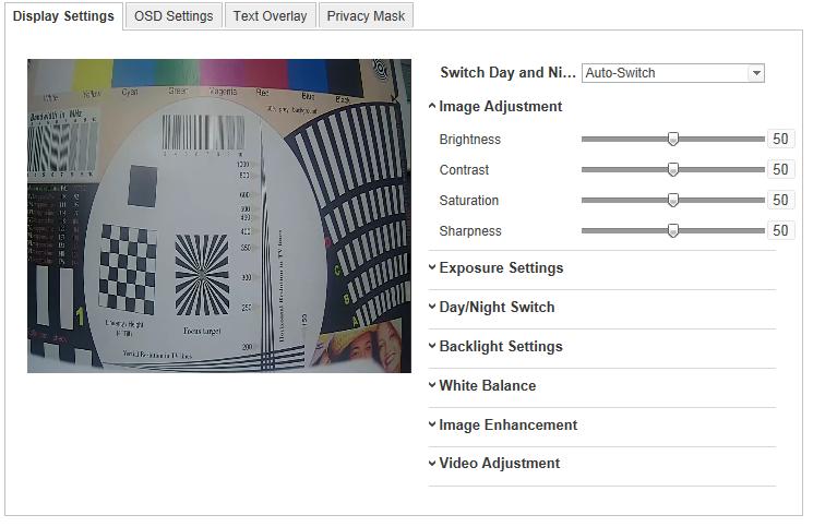 Configuring Image Parameters Configuring Display Settings You can set the image quality of the camera, including brightness, contrast, saturation, hue, sharpness, etc.
