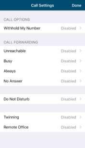 you in automatically. Call Settings You can control several settings from within the app. As detailed in the How does the client work?