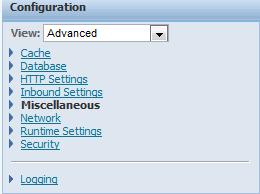 Create an Application Interface Services (AIS) Server as a New Managed Instance 4. In the Miscellaneous pane, expand the cluster Outbound Configuration item. 5.