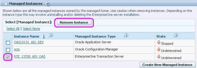 Remove a JD Edwards EnterpriseOne Server Instance 1.