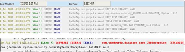 You can still download these large log files for viewing with tools more suited to handling large text files. 25.2.4.6 Results The second segment of the log file viewer is the log file.