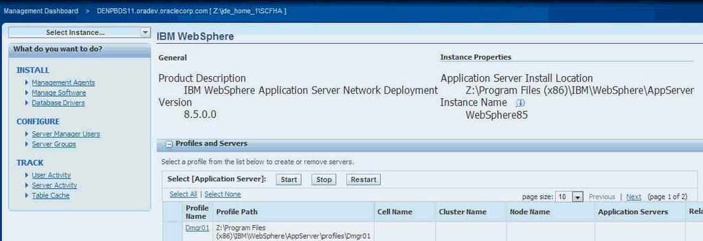 Register a WebSphere Application Server, Version 7.