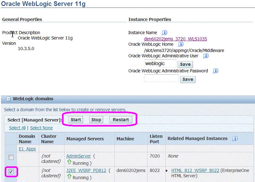 13 3Manage 1 an Application Server and Related Components This chapter describes these application servers: Section 13.1, "Manage a WebLogic Server Instance" Section 13.