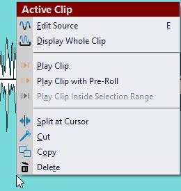 Workspace Window Context Menus Audio Properties Indicator In the Audio Editor, this displays the bit resolution and the sample rate. It also indicates whether the audio file is mono or stereo.
