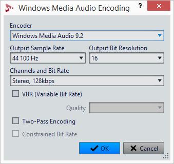 Audio File Editing File Handling in the Audio Editor In the Quality field, select the quality. Lower quality settings result in smaller files.