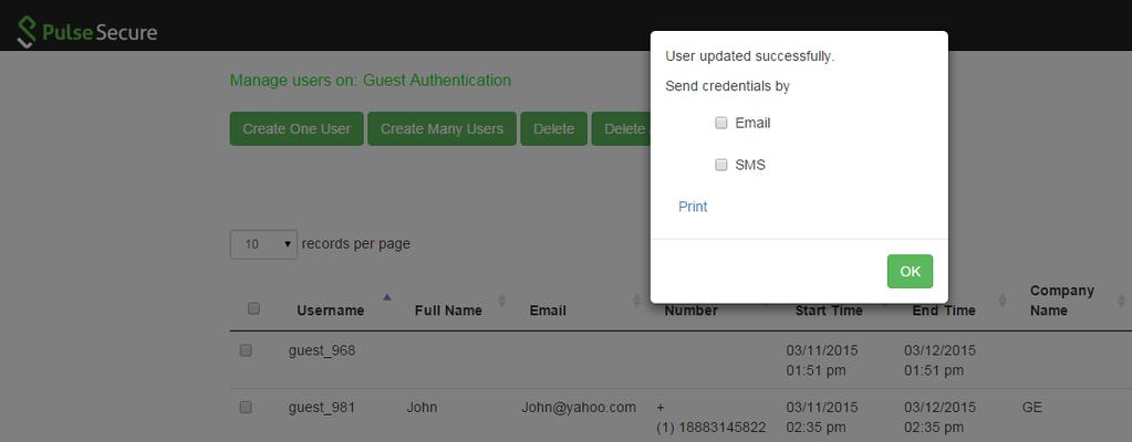 Guest Access Solution Configuration Guide After clicking Save Changes the following popup appears.
