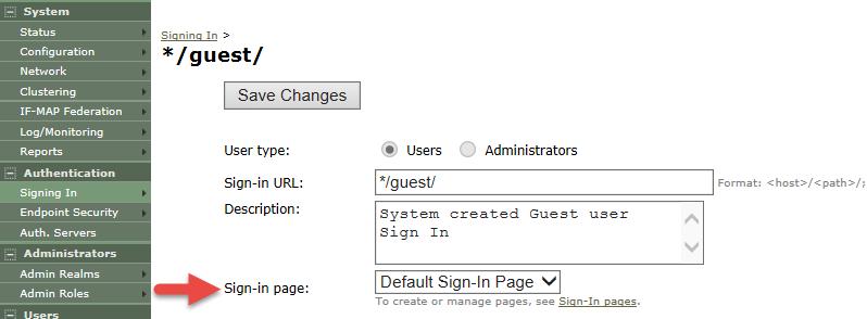 Select Authentication > Signing-In > Sign-In Policies and open the Sign-in Policy which you are using.