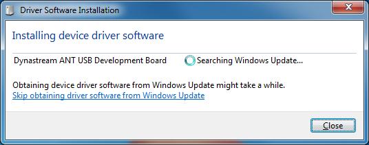 The Driver Software Installation wizard should pop up and begin a search for drivers and indicate the USB device is Ready to Use when it detects the