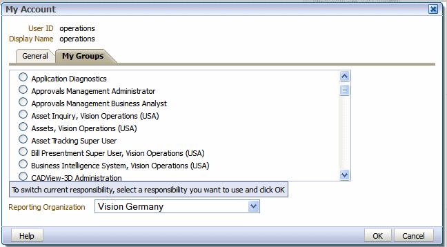 For Oracle E-Business Suite Users: Switching Responsibilities and Reporting Organization 2.