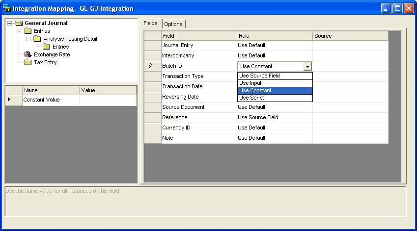 PART 2 BUILDING INTEGRATIONS Mapping fields Based on the destination you select, Integration Manager maps and sets rules for several fields, which you can change.