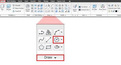 The following steps explain how to use dynamic UCS to draw a circle to the face of a 3D solid object. 1 Click Open.