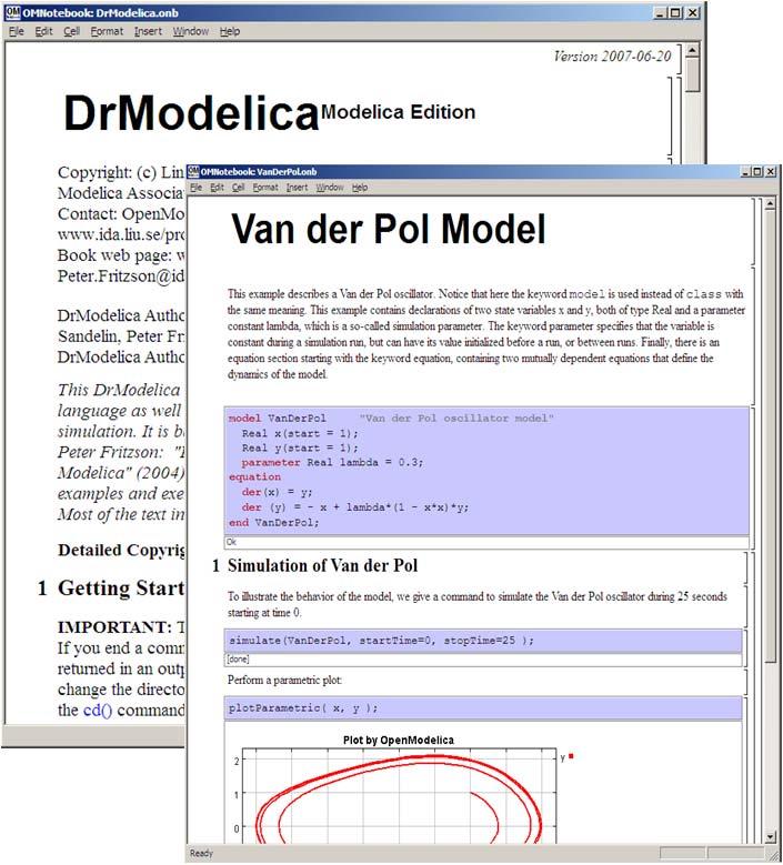 (OMC) Supports most of the Modelica Language