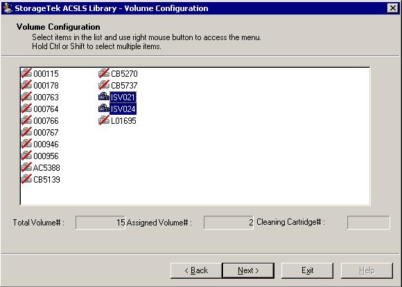 Option Installation and Library Configuration Configure the Logical Library To configure your logical library by assigning tape volumes to the CA ARCserve Backup server 1.