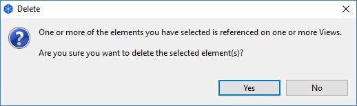 Warning about deleting an element Renaming an Element in the Model Tree To rename an element or relationship in the Model Tree choose "Rename" from the main Edit menu or from the right-click context