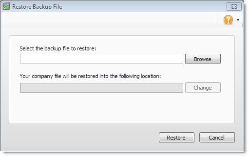 To back up your company file 1 Close any open windows, other than the Command Centre. 2 Go to the File menu and choose Back Up. The Back Up Company File window appears.