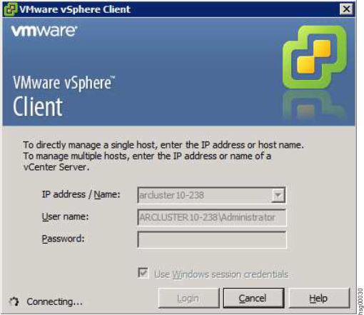 About this task The following procedure includes steps and screen captures that apply when using VMware Sphere Client.