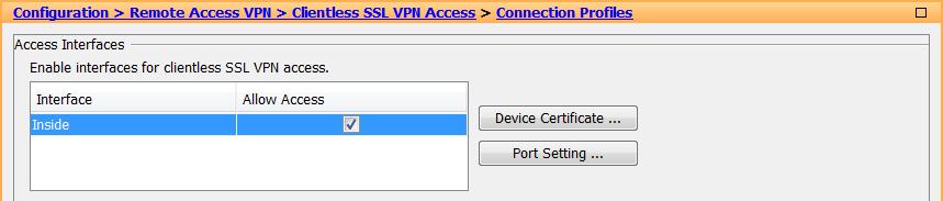 Clientless SSL VPN Portal 1.