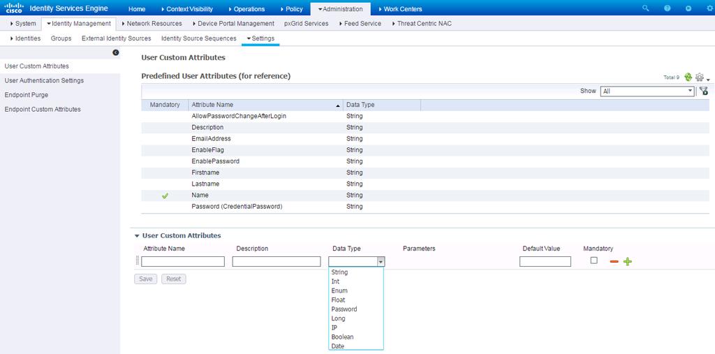 Custom User Attributes New Attribute Types include IP /