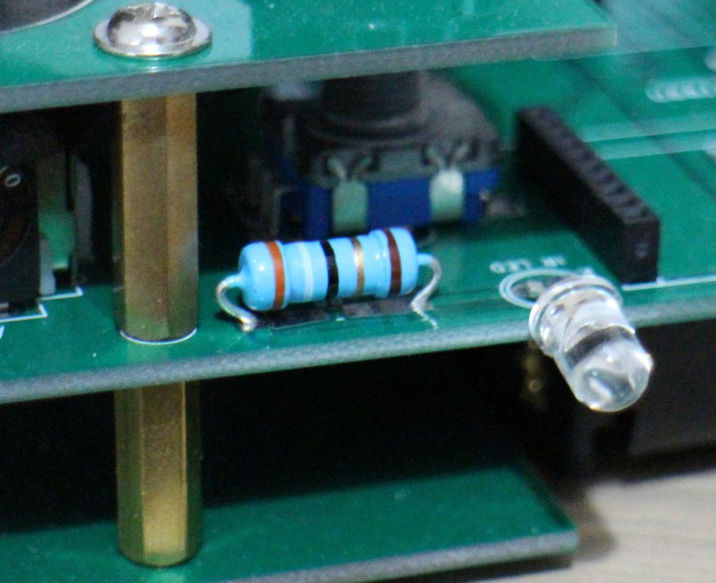 k resistor which reduces the Arduino TX from 5V to under 3.