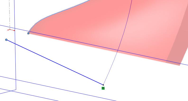 Connect the other end of the spline with Sketch2 Select the other spline