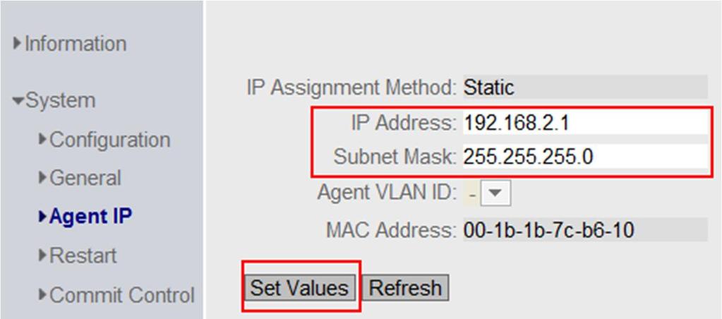 Changing the IP address To change the IP address of the internal interface of the SCALANCE M, proceed as follows: 1.