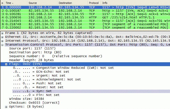 Demonstration Wireshark Packet Sniffer TCP