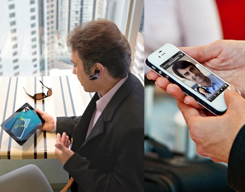Better Collaboration for Mobile Workers Be productive, regardless of location Access voice, video, messaging, and conferencing applications on any device
