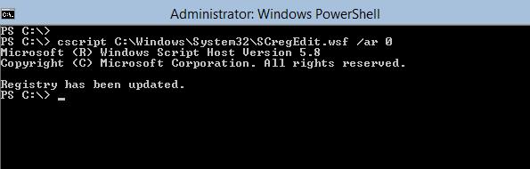 Remote Desktop Run the cscript C:\Windows\System32\Scregedit.wsf /ar 0 from the command prompt in order to enable remote desktop connections for administrators.