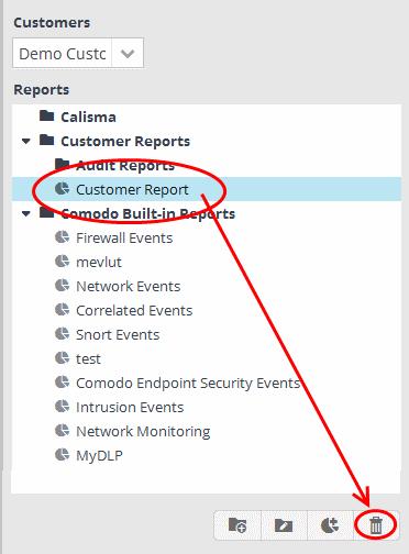 In the confirmation dialog, click the 'Yes' button to remove the report. The report and all the report elements under it will be deleted.