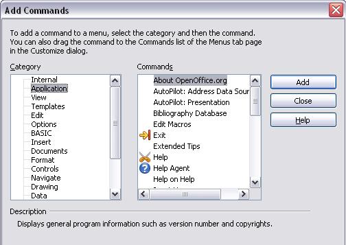 To move submenus (such as File Send), select the main menu (File) in the Menu list and then, in the Menu Content section of the dialog, select the submenu (Send) in the Entries list and use the arrow