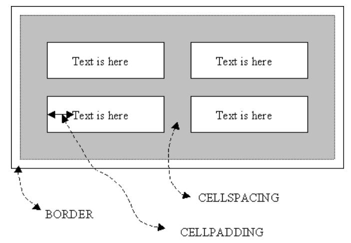 Cellpadding and Cellspacing Control