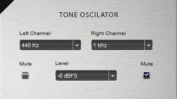 9. Select type of signal: You can select between balanced, unbalanced and dbv signal types from the dropdown menu. (The dbv option stands for Unbalanced consumer level signal, e.g. for a consumer amplifier.