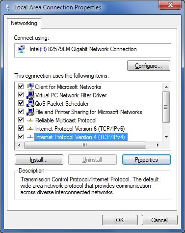 From the Windows Start Menu, select Control Panel - Network and Internet - Network and Sharing Center - Change Adapter Settings.