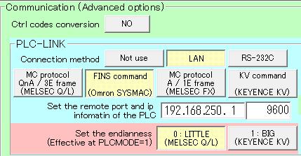 16 The button of Advanced Options (PLC-LINK) changes to Show from Hide.