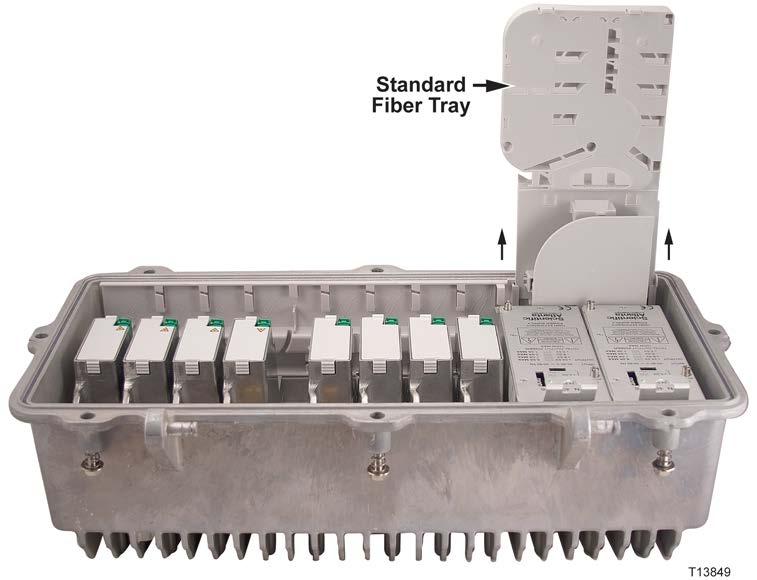Expanded Fiber Tray Installation Expanded Fiber Tray Installation Installation Procedure Perform the following steps to install the expanded fiber tray in the node.