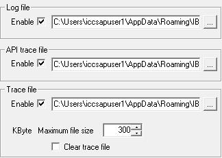 2. In the Trace file field, specify the fully qualified path to the trace file. You can specify a path of your choice.