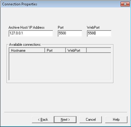 Figure 38. Connection Properties window showing the sample Collector Server that you specified in the Setup window as the preferred Collector Server What to do next: 5.2.