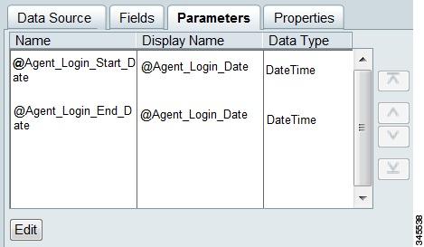 Data Customizations Parameters Tab Parameters Tab Use the Parameters tab to edit and reorder the parameters that are created from a Stored Procedure or an Anonymous Block.