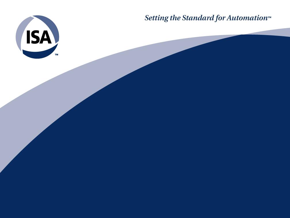 An Overview of ISA-99 & Cyber Security for the Water or Wastewater Specialist Standards Certification Education & Training Publishing Conferences &