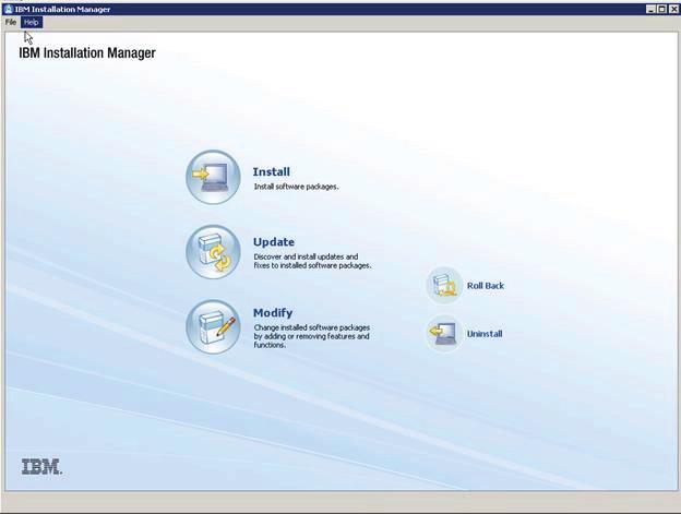 Installing the WebSphere Customization Toolbox 2. On IBM Installation Manager, click the Install option. 3.